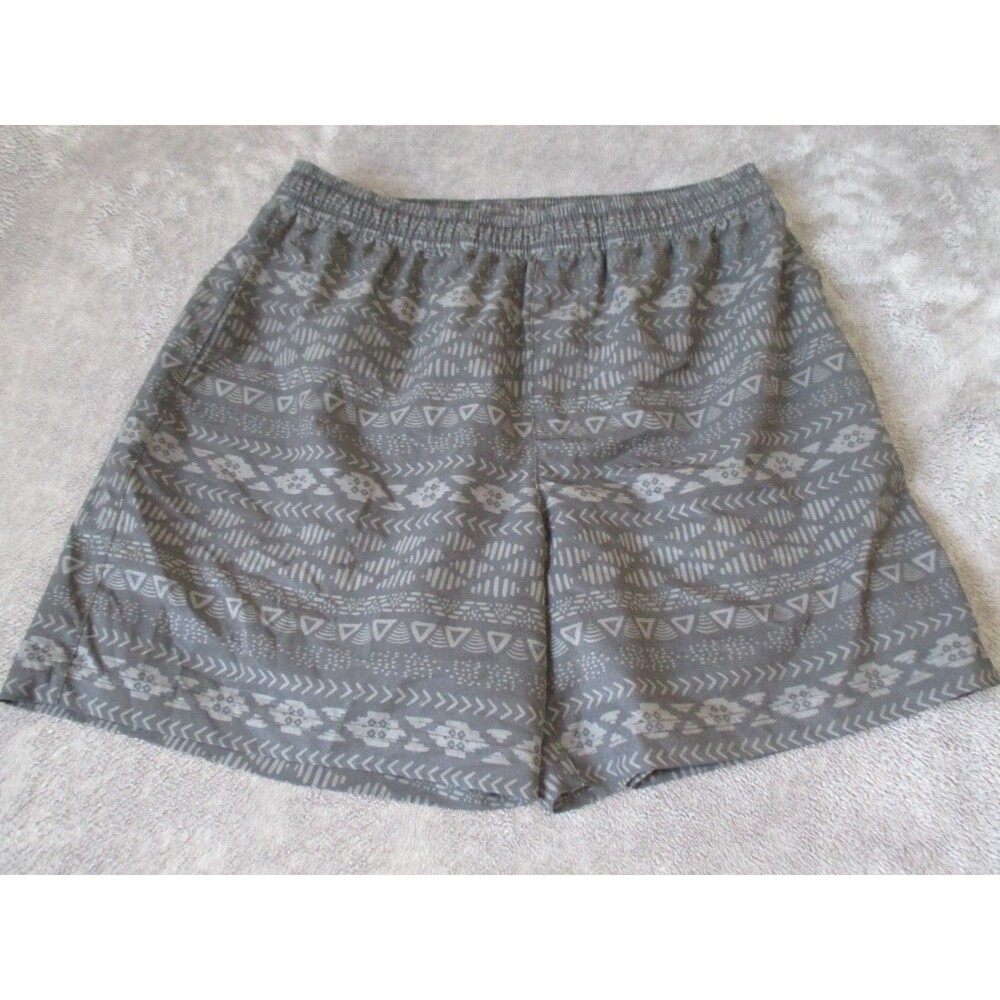 Chubbies Athletic Shorts Men L Black Aztec Print Stretch 5.5" Performance